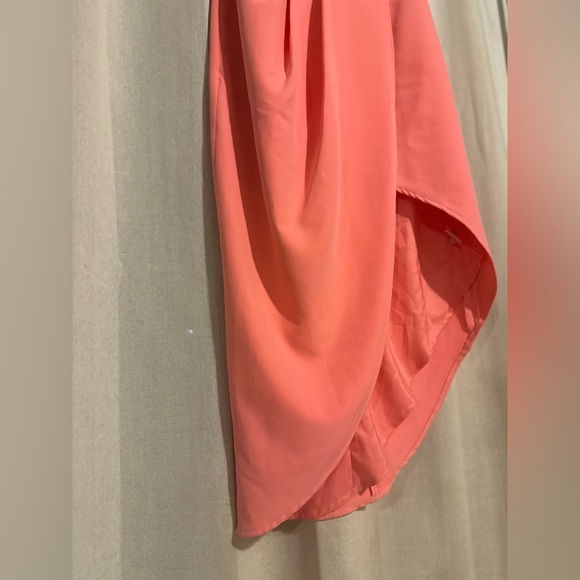 Lovers + Friends X Revolve Riviera Strapless Asymmetrical Dress Coral Size S - Picture 7 of 8